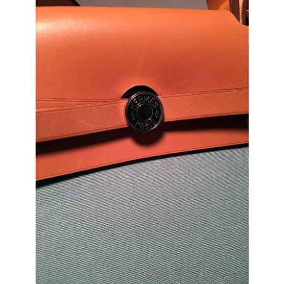 Hermes Blue Canvas Toile Herbag Tote - Picture 6 of 9